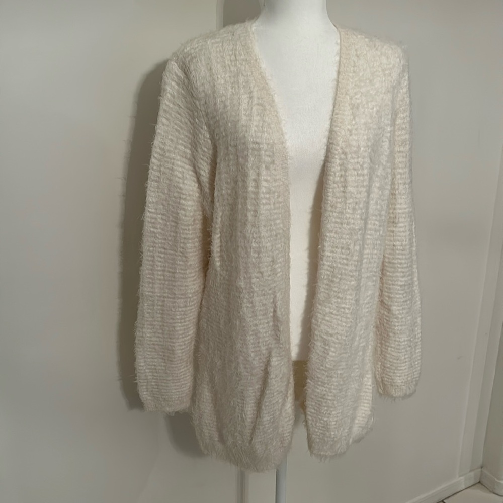 Calvin Klein Eyelash Open Front Cardigan
